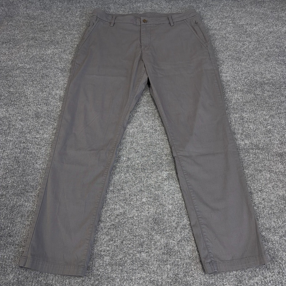 Birddogs Chino Pants Men 34x30 Gray UNLINED Golf Performance Straight